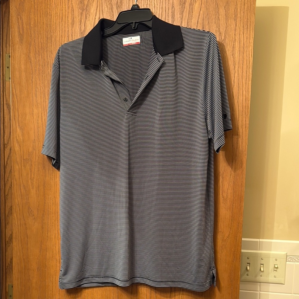 Grand Slam Black and Gray Polo Shirt Moisture-Wicking Athletic Wear